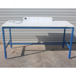 Used Laminate Top Workbench 1800x750x940mm with Sockets